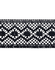 Δαντέλα Βαμβακερή-Κοπανέλι Ατραντέ Μαύρο 5,5εκ. κωδ.19968