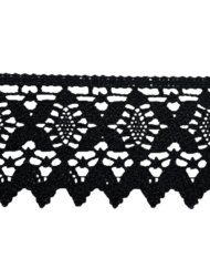 Δαντέλα Βαμβακερή-Κοπανέλι Μαύρη 6,5εκ. κωδ.21105