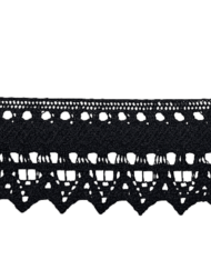 Δαντέλα Βαμβακερή-Κοπανέλι Μαύρη 5εκ. κωδ.30963-2