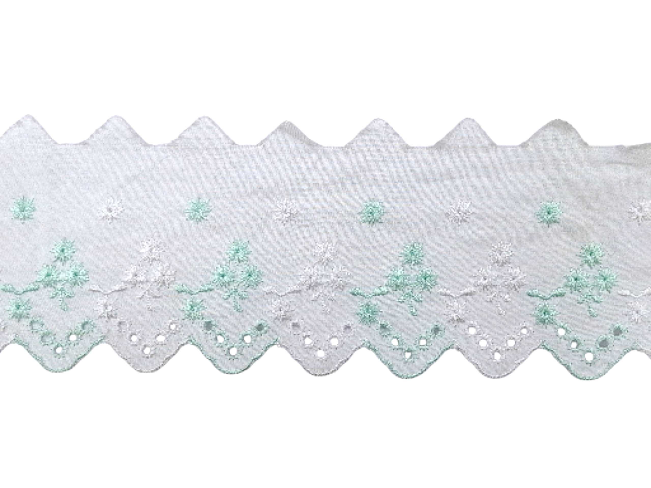 Δαντέλα Ασπροκέντημα Λευκό με Βεραμάν 6εκ. κωδ.34320