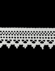 Δαντέλα βαμβακερή-Κοπανέλι Λευκή 3,5εκ. κωδ.508973