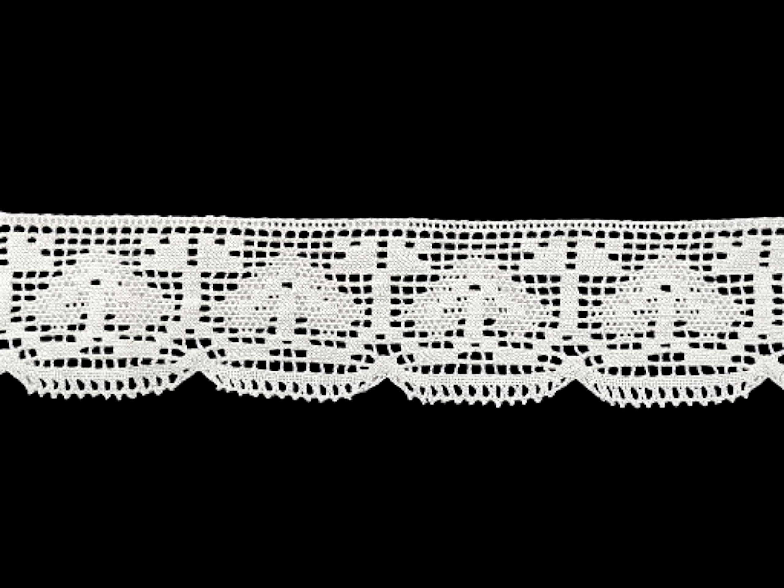 Δαντέλα βαμβακερή-Κοπανέλι Λευκή 4εκ. κωδ.ΔΑ4