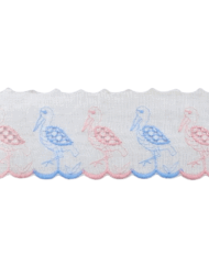 Δαντέλα Ασπροκέντημα 4,5εκ. με Πελαργούς κωδ.ΔΑΑΣΠ14