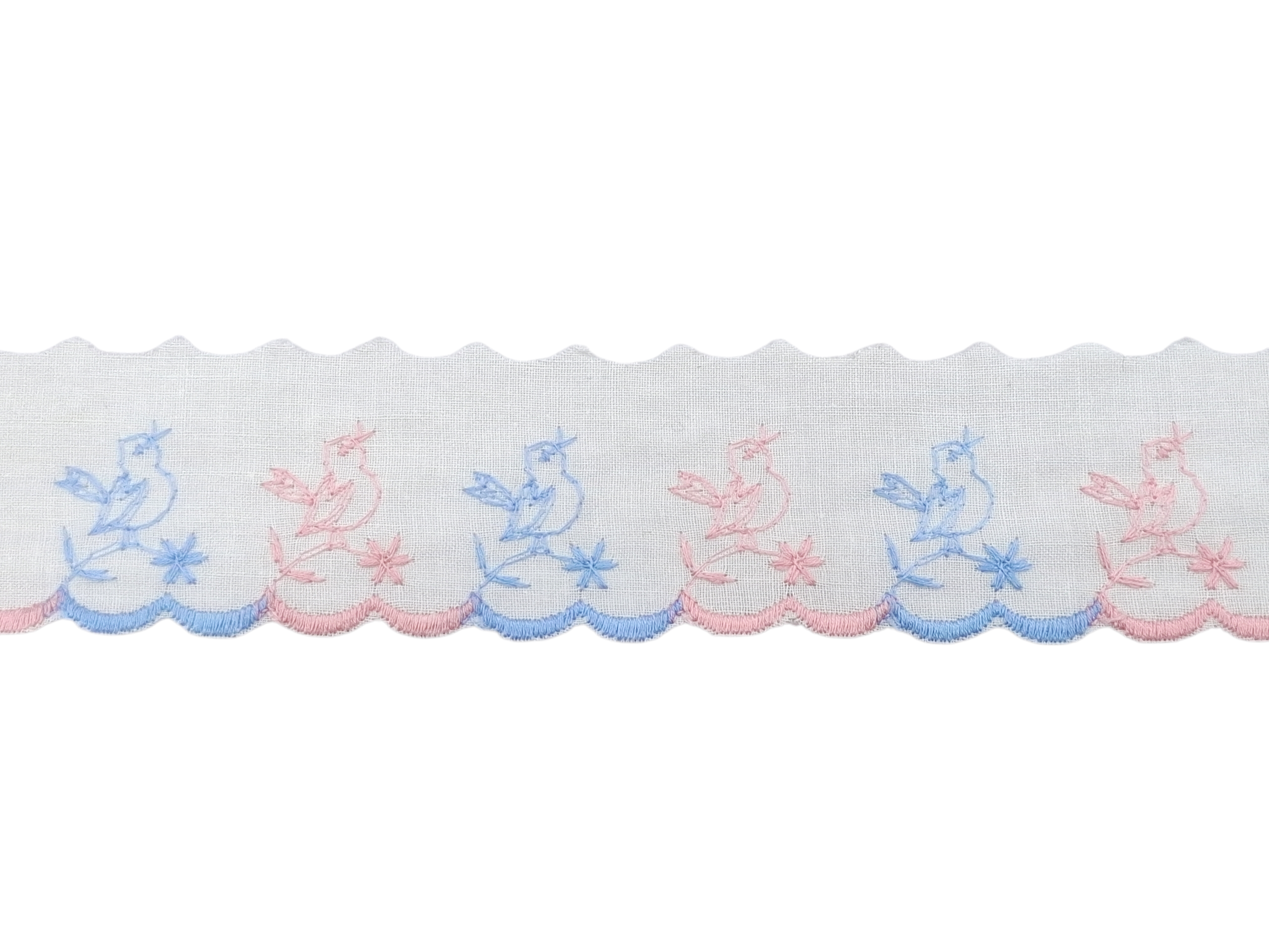 Δαντέλα Ασπροκέντημα 3,5εκ. με Πουλάκια κωδ.ΔΑΑΣΠ15