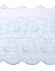 Δαντέλα Ασπροκέντημα Σιελ Λουλούδια 15εκ. κωδ.ΔΑΑΣΠ8