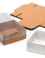 Κουτάκι Χάρτινο με Ζελατίνα Καπάκι 8 x 8 x 3εκ. κωδ.0506243
