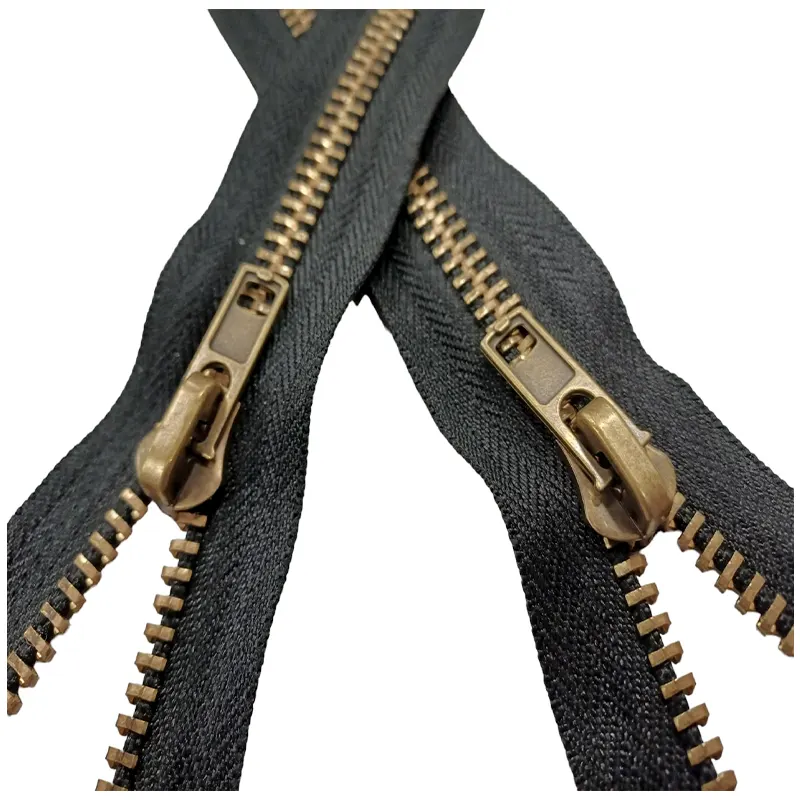 Φερμουάρ Μπρονζέ Μεταλλικό Διαχωριζόμενο Νο8 80εκ.