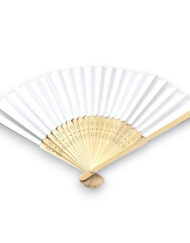 Ξύλινη Βεντάλια Λευκή 21εκ. κωδ.Β17Λ