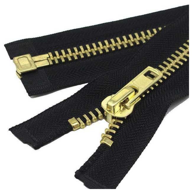 Φερμουάρ Χρυσό Μεταλλικό Διαχωριζόμενο Νο5 100εκ.