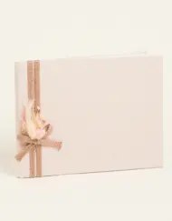 Βιβλίο Ευχών Ροζ Χρυσό με Αποξηραμένα κωδ.333921