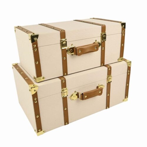 Σετ Μπαουλάκια με Δερματίνη και Επίχρυσα στοιχεία κωδ.LS38588 - Image 1