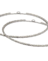 Στέφανα Γάμου Επάργυρα με Γυαλιστερή Βέργα, Κρυσταλλάκια και Μαργαριτάρια κωδ.4744