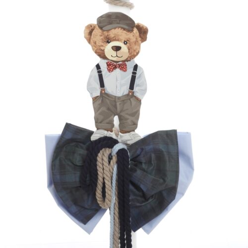 Σετ Βάπτισης Κουτί "Royal Plaid Collection" με Αρκουδάκι - Image 4