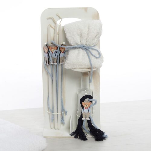 Σετ Βάπτισης Κουτί "Royal Plaid Collection" με Αρκουδάκι - Image 5