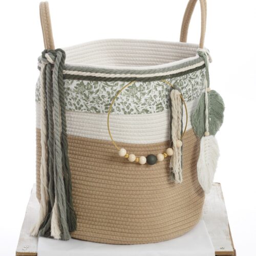 Σετ Βάπτισης Καλάθι Rope "Green Macrame Dreams" 2628 - Image 2