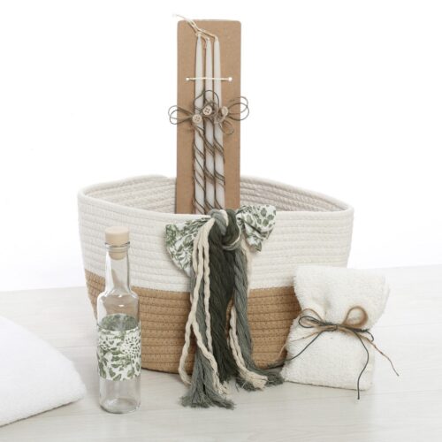 Σετ Βάπτισης Καλάθι Rope "Green Macrame Dreams" 2628 - Image 5