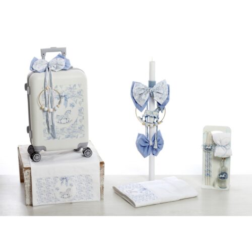 Σετ Βάπτισης Βαλίτσα "Vintage Toile Horse" - Image 1