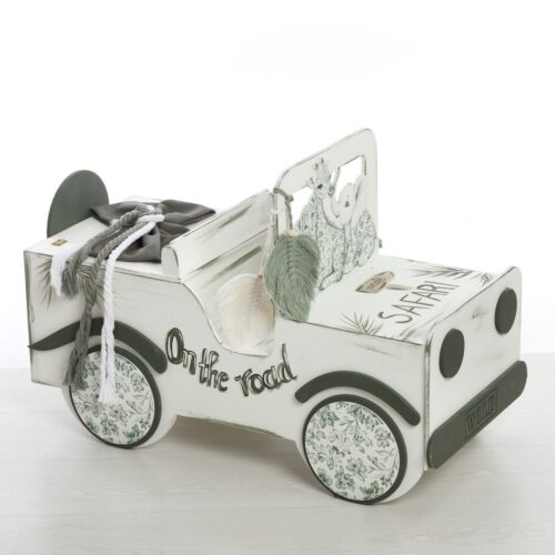 Σετ Βάπτισης Ξύλινο Αυτοκίνητο "Vintage Safari Explorer" - Image 4