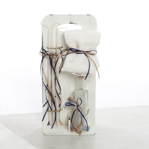 Σετ Βάπτισης Παγκάκι "Paper Boat Dreamer" Ζωγραφιστό - Image 5