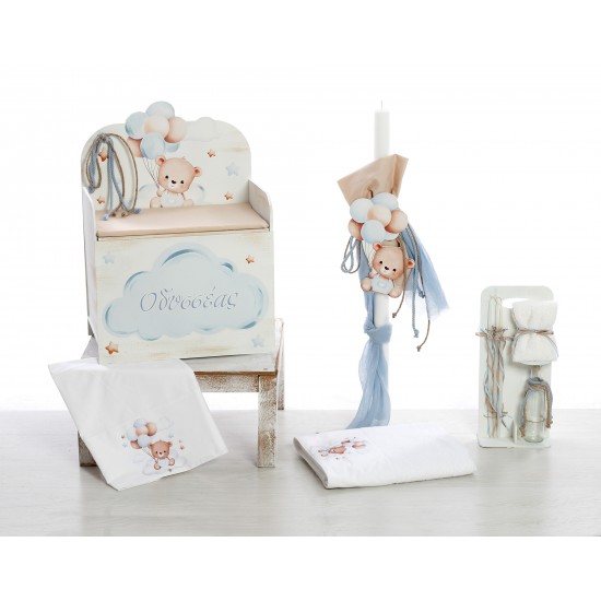 Σετ Βάπτισης Αρκουδάκι με Μπαλόνια ΣΚΒ-2531