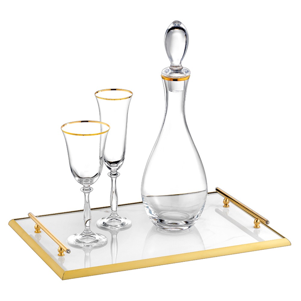 Σετ Γάμου Καράφα-Ποτήρι-Δίσκος κωδ.SET347