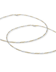 Στέφανα Γάμου με Ασημί Στριφτή Βέργα με Χρυσό Κορδόνι κωδ.7310