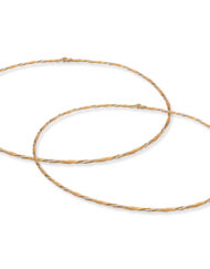 Στέφανα Γάμου με Επίχρυση Στριφτή Βέργα με Ασημί Κορδόνι κωδ.7311