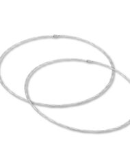 Στέφανα Γάμου με Ασημί Πλεγμένες Βέργες κωδ.7326