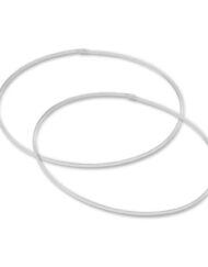 Στέφανα Γάμου με Ασημί Λεία Βέργα κωδ.7328