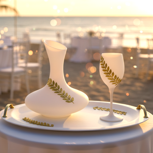 Σετ Γάμου Καράφα-Ποτήρι-Δίσκος κωδ.STG8481 - Image 1