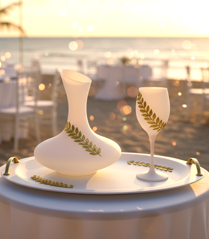 Σετ Γάμου Καράφα-Ποτήρι-Δίσκος κωδ.STG8481