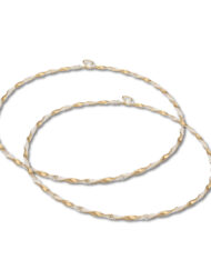 Στέφανα Γάμου Επάργυρα με Ματ Επίχρυση Βέργα και Ιριζέ Crystal Fabric κωδ.4838