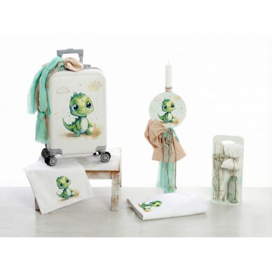 Σετ Βάπτισης Τρόλεϊ "Watercolor Dinosaur"