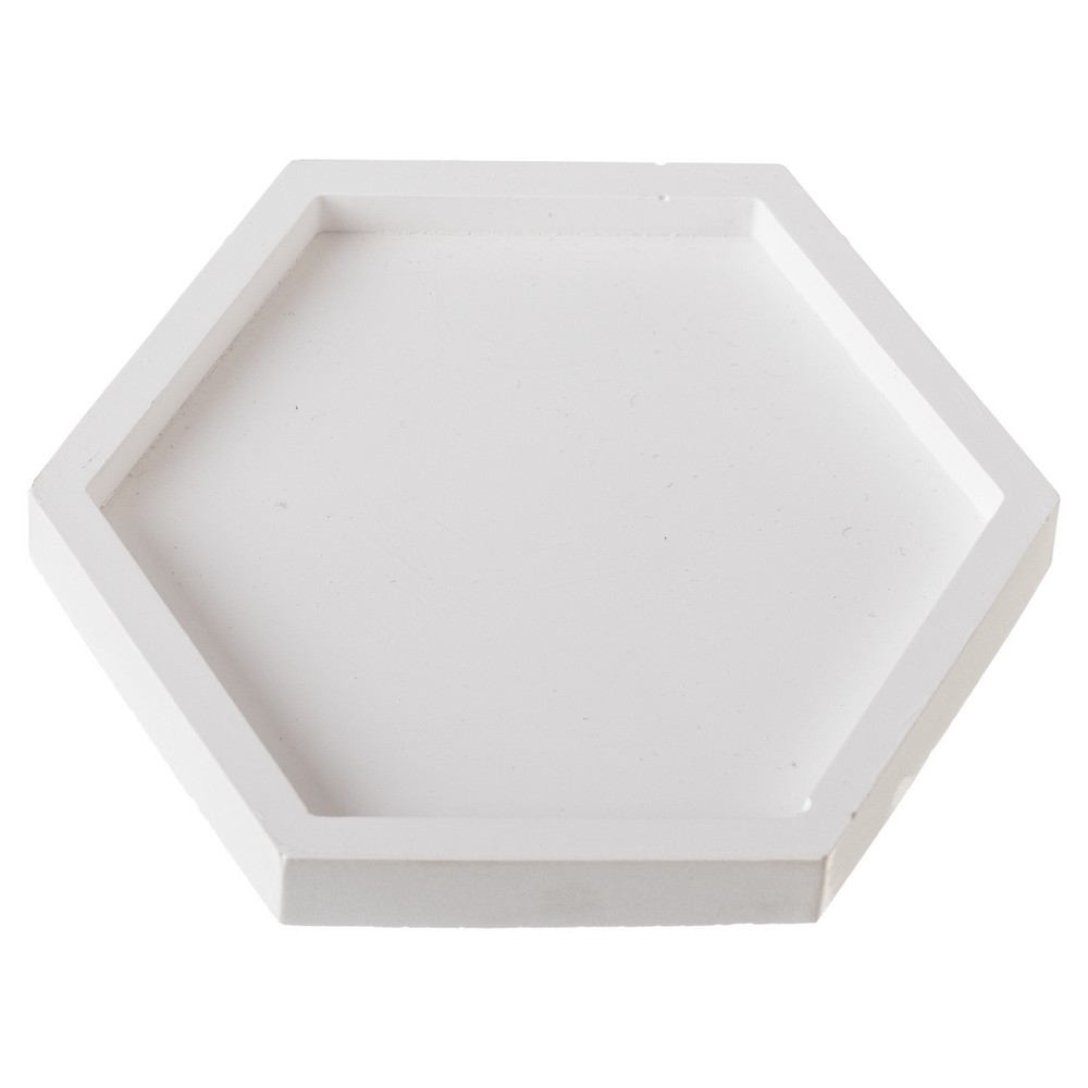 Κεραμικό Εξάγωνο Σουβέρ Λευκό κωδ.Κ985